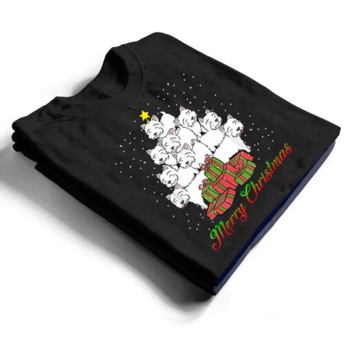 Westie Dog Lover Matching Santa Westie Christmas Tree T Shirt