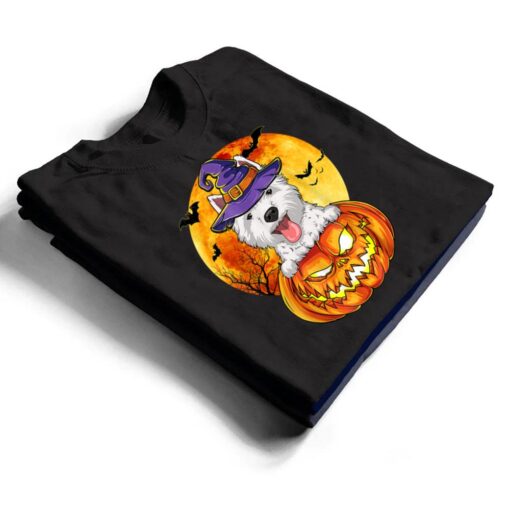 Westie Witch Pumpkin Halloween Dog Lover Funny T Shirt