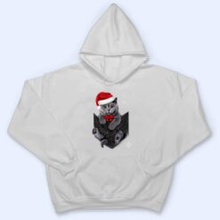 Winter Holiday British Cat Pocket Christmas Santa Hat T Shirt - Dream Art Europa