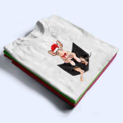 Winter Holiday Sphynx Cat Pocket with Christmas Santa Hat T Shirt - Dream Art Europa