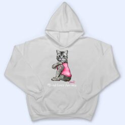 Woman Funny Cat Pink Ribbon In October We Wear Pink Breast T Shirt - Dream Art Europa