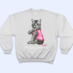 Woman Funny Cat Pink Ribbon In October We Wear Pink Breast T Shirt - Dream Art Europa