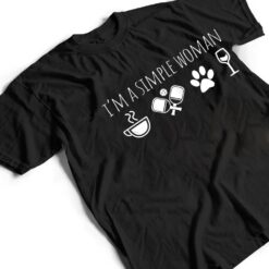 Womens Funny Coffee Pickleball Dog Wine Pickleball Player Paddle T Shirt - Dream Art Europa