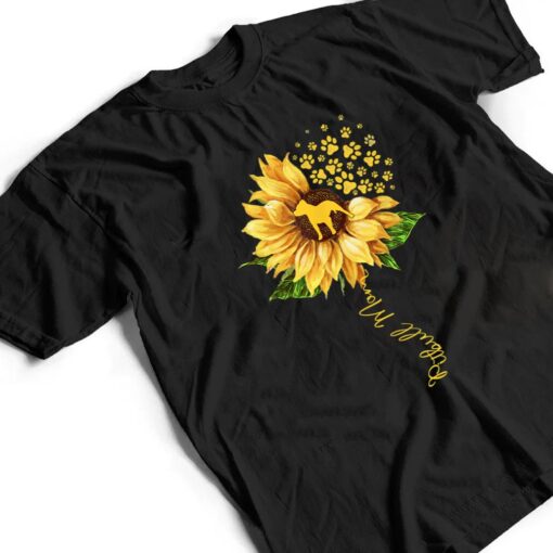 Womens Sunflower Pitbull Mom Dog Lover Mother's Day Dog T Shirt