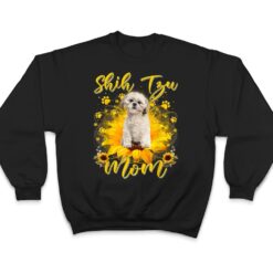 Womens Sunflower Shih Tzu Mom Dog Lover Mother's Day T Shirt - Dream Art Europa