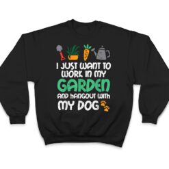 Work In My Garden Hangout Dog Funny Gardening Pet T Shirt - Dream Art Europa