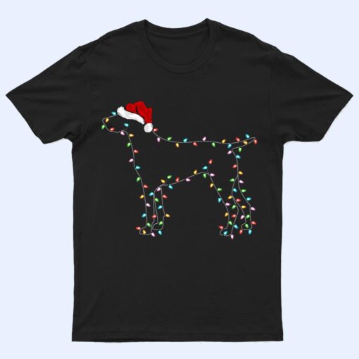 Xmas Lighting Santa German Shorthaired Pointer Dog Christmas T Shirt