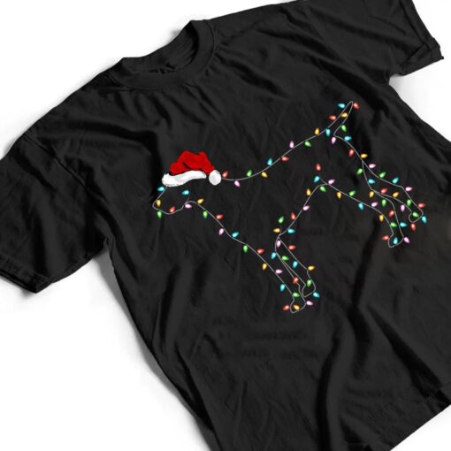 Xmas Lighting Santa German Shorthaired Pointer Dog Christmas T Shirt