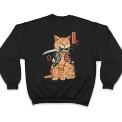 Yakuza Cat Japanese Samurai Sword Katana Japan Tiger Tattoo T Shirt - Dream Art Europa