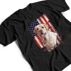 Yellow Labrador Labs Patriotic American Flag Dog 4th of July T Shirt - Dream Art Europa