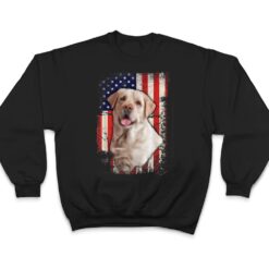 Yellow Labrador Labs Patriotic American Flag Dog 4th of July T Shirt - Dream Art Europa