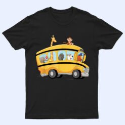 lion,Dog and Monkey in a School Bus Funny T Shirt