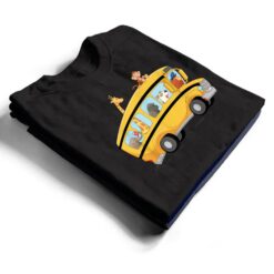 lion,Dog and Monkey in a School Bus Funny T Shirt - Dream Art Europa