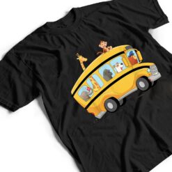 lion,Dog and Monkey in a School Bus Funny T Shirt - Dream Art Europa