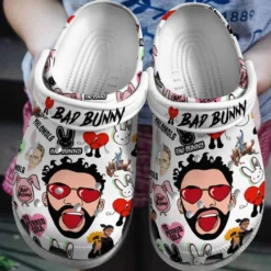 Bad Bunny Music Crocs Clogs