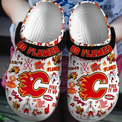 Calgary Flames NHL Sport Crocs Clogs