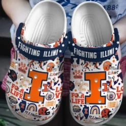 Illiois Fighting Illini NCAA Sport Crocs Clogs