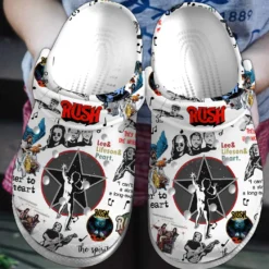 Rushs Lifeson and Lee Music Crocs Clogs