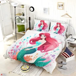 Ariel princess bedding set twin size