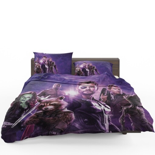 Avengers Infinity War Drax The Destroyer Star Lord Gamora Thor Groot Rocket Raccoon Bedding Set