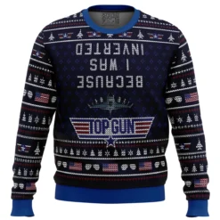 Inverted Top Gun Ugly Christmas Sweater