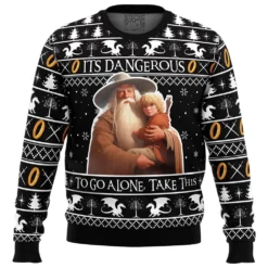 It?s Dangerous to go Alone Lord of the Rings Ugly Christmas Sweater