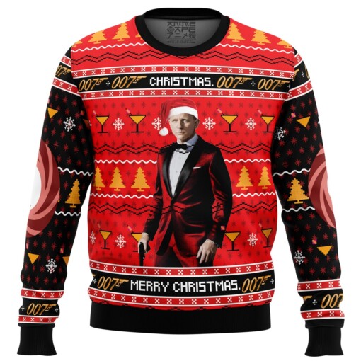 Christmas, Merry Christmas 007 James Bond Ugly Christmas Sweater