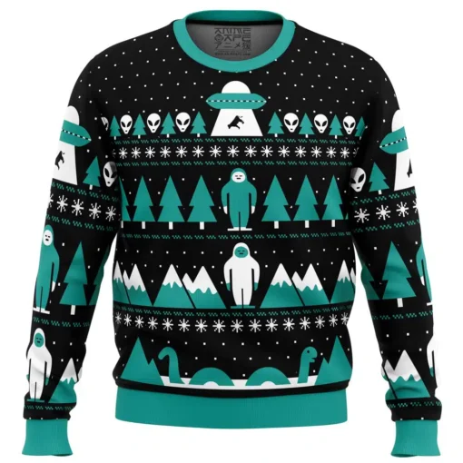 Paranormal Xmas Alien Ugly Christmas Sweater