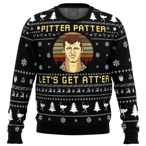 Pitter Patter Let?s Get At?er Letterkenny Ugly Christmas Sweater