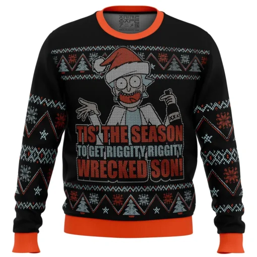 Rick and Morty Tis The Season Ugly Christmas Sweater