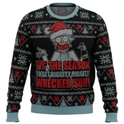 Rick and Morty Tis The Season Ugly Christmas Sweater