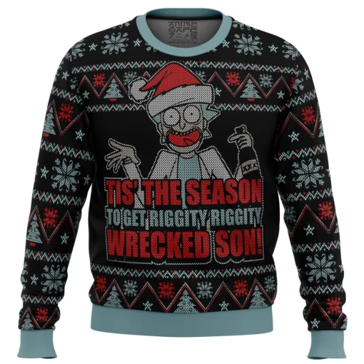 Rick and Morty Tis The Season Ugly Christmas Sweater