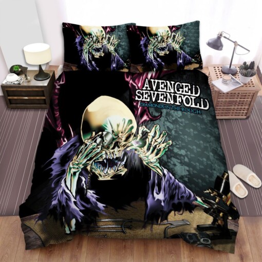 Avenged Sevenfold Diamonds In The Rough Album Cover Bedding Sets  Duvet Cover Flatsheet Gift For Wife  Husband  Besties