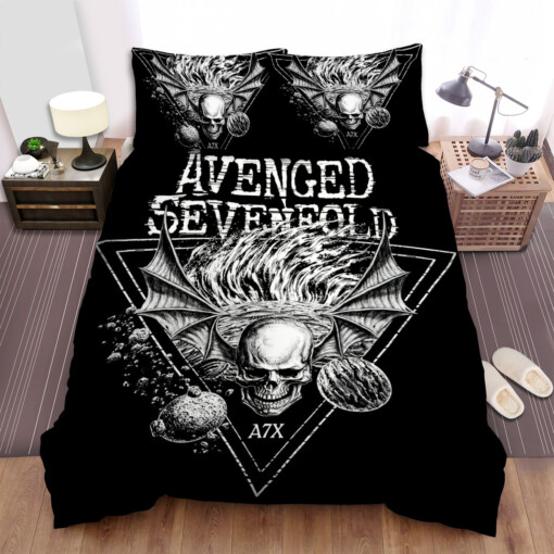 Avenged Sevenfold Skull With The Planets Art Bed Sheets Spread  Duvet Cover Bedding Sets