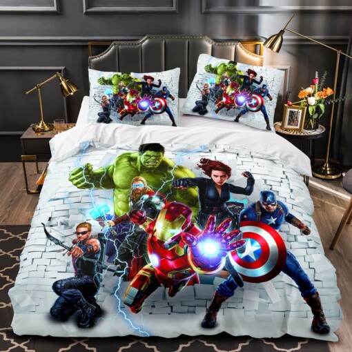 Avengers Bedding Sets  Gift For Halloween  Thanksgiving  Christmas