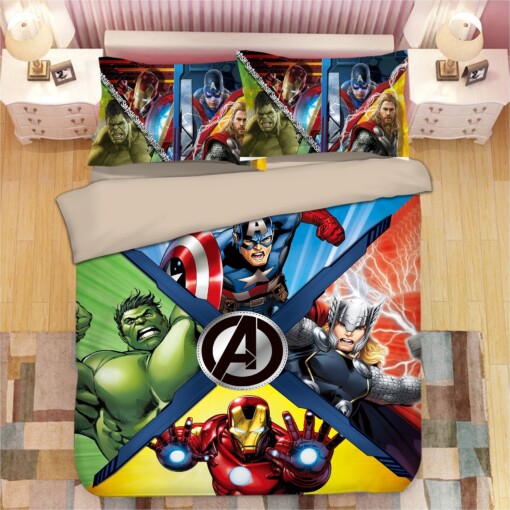 Avengers Captain America Hulk Iron Man Thor Bedding Sets ? Duvet Cover  Flatsheet  Pillowcases For Every Bedroom