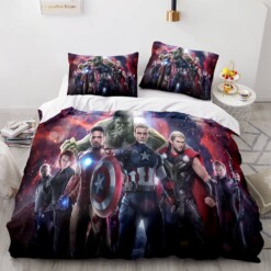 Avengers Cosplay Bedding Sets ? Duvet Cover  Flatsheet  Pillowcases Perfect Gift For Fans Style 2