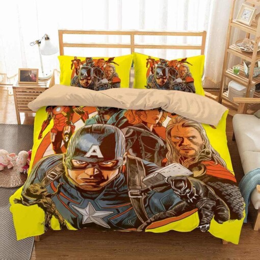 Avengers Super Heroes Painting Duvet Cover Bedding Set