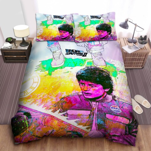 Back To The Future In Watercolor Painting Bedding Sets ? Duvet Cover  Flatsheet  Pillowcases For Every Bedroom