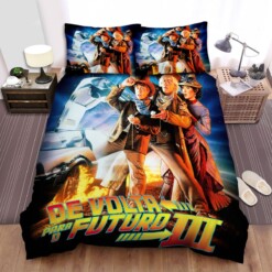 Back To The Future Part Iii Movie Poster 1 Bedding Sets ? Duvet Cover  Flatsheet  Pillowcases Perfect Gift For Fans