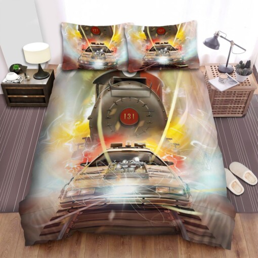 Back To The Future Part Iii Train Bedding Sets  Duvet Cover Flatsheet Gift For Halloween  Thanksgiving  Christmas