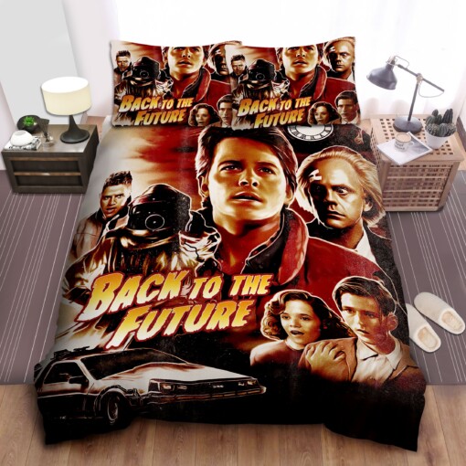 Back To The Future Vintage Film Poster Bed Sheets Spread  Duvet Cover Bedding Sets