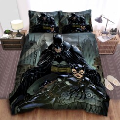 Batman & Catwoman Crazy Romantic Bed Sheets Spread  Duvet Cover Bedding Sets