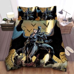 Batman And Catwoman Team Up Bed Sheets Spread  Duvet Cover Bedding Sets