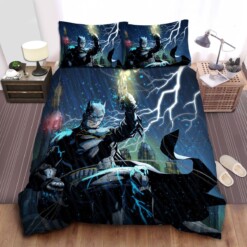 Batman And His Grapnel Gun In Comic Art Bed Sheets Spread  Duvet Cover Bedding Sets