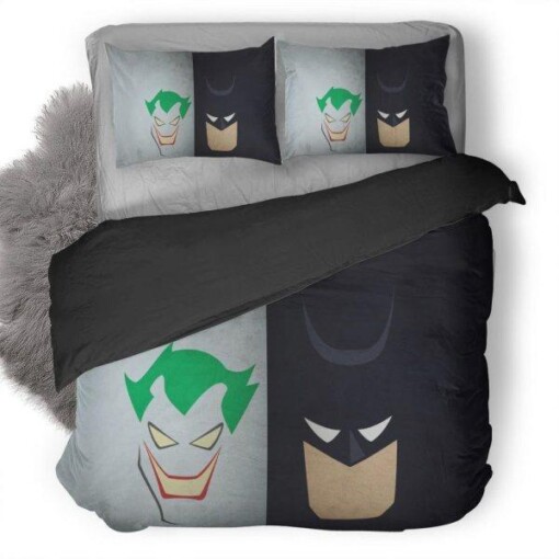 Batman And Joker Iconic Colors Bedding Set (Duvet Cover & Pillow Cases)