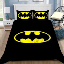 Batman Returns Iconic Black And Yellow Logo Bedding Set