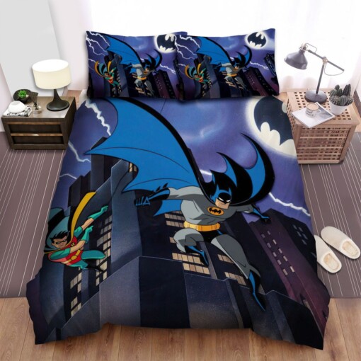 Batman: The Animated Series Batman Robin Duo Bedding Sets  Duvet Cover Flatsheet Gift For Halloween  Thanksgiving  Christmas