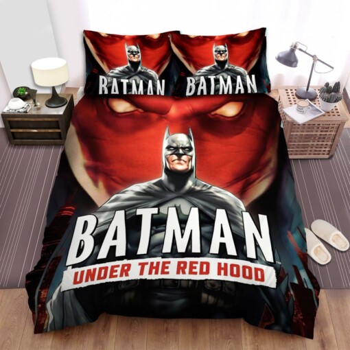 Batman: Under The Red Hood Animated Series Poster Decorative Bedding Sets with Duvet Cover  Flatsheet  Pillowcases