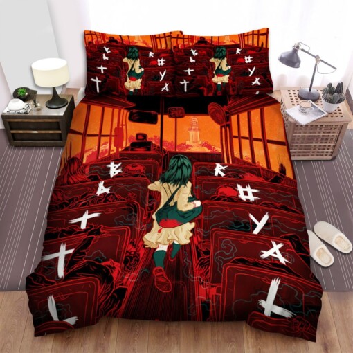 Battle Royale (2000) Movie Bus Art Poster Bedding Sets  Duvet Cover Flatsheet Gift For Wife  Husband  Besties